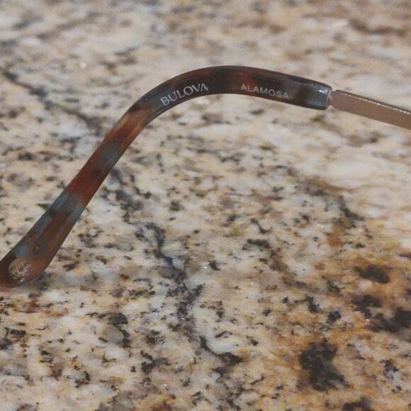 Bulova Alamosa Eyeglasses Frame Women's Rose Gold Half Rim Rectangular 52-17-135 - Picture 6 of 10